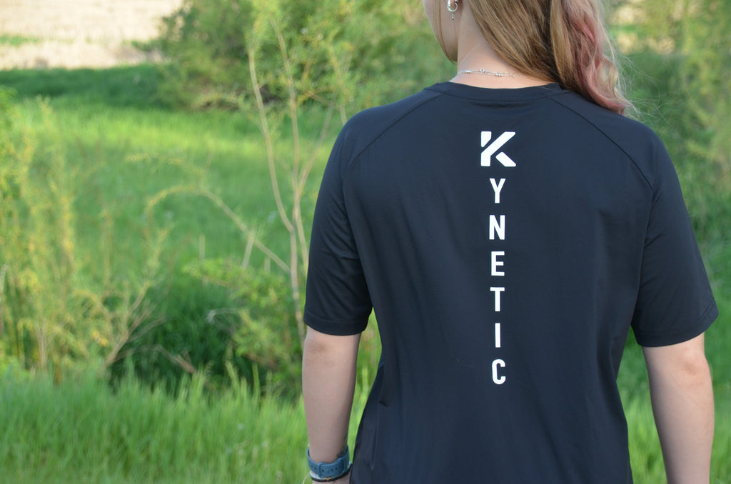 Kynetic short sleeve black athletic T-shirt