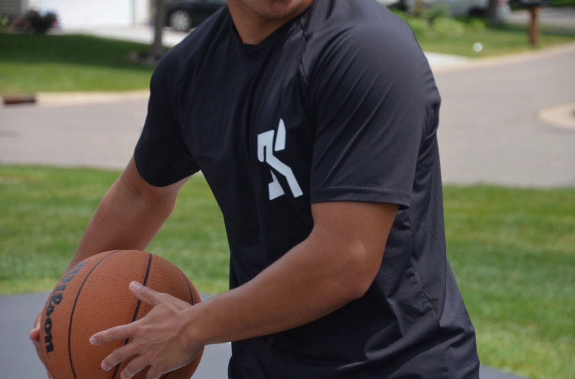 Kynetic short sleeve black athletic T-shirt