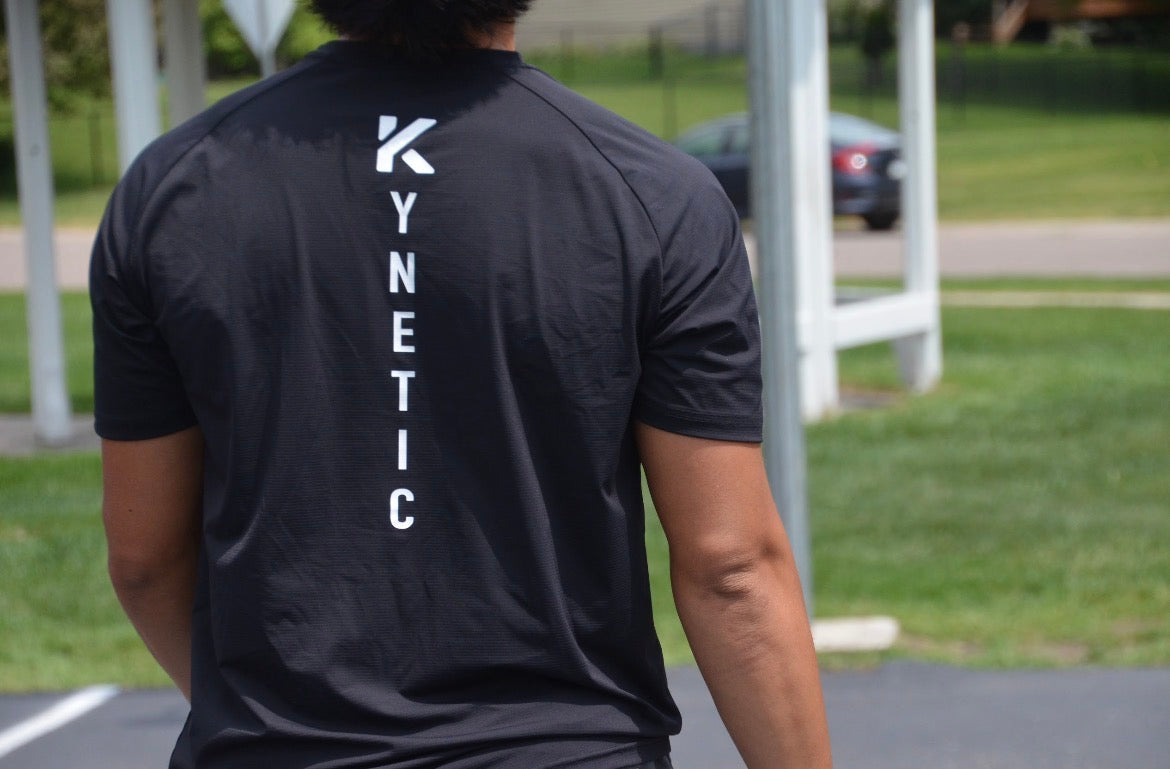 Kynetic short sleeve black athletic T-shirt