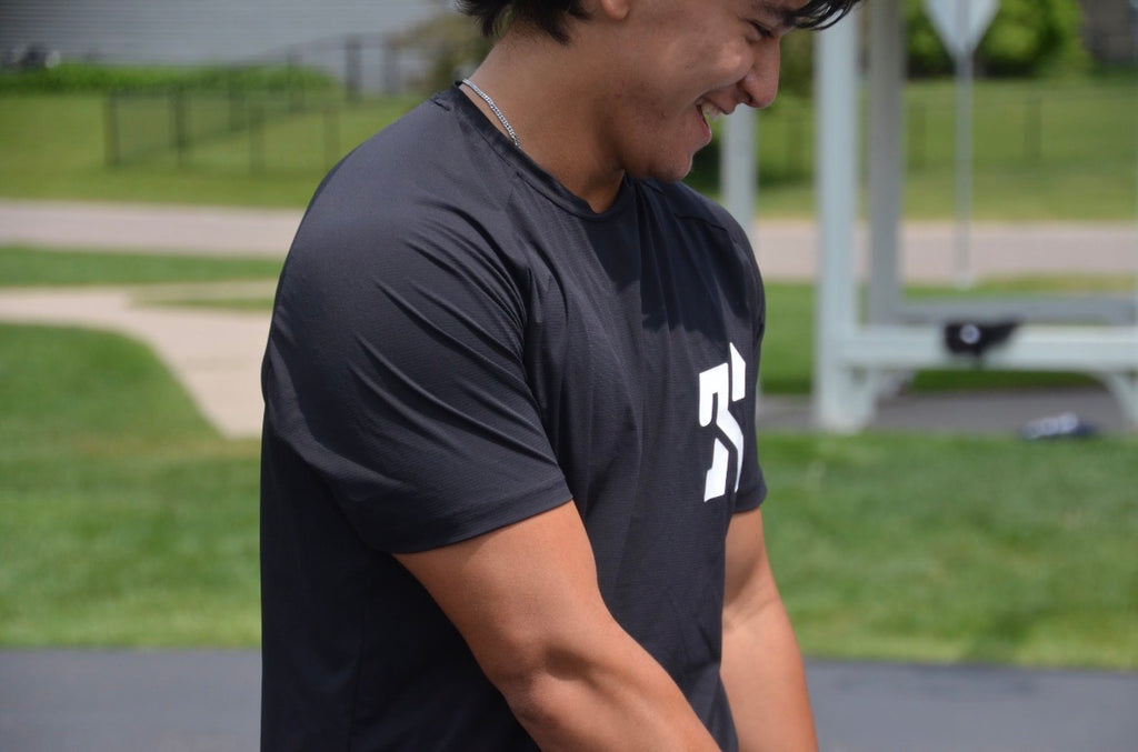 Kynetic short sleeve black athletic T-shirt