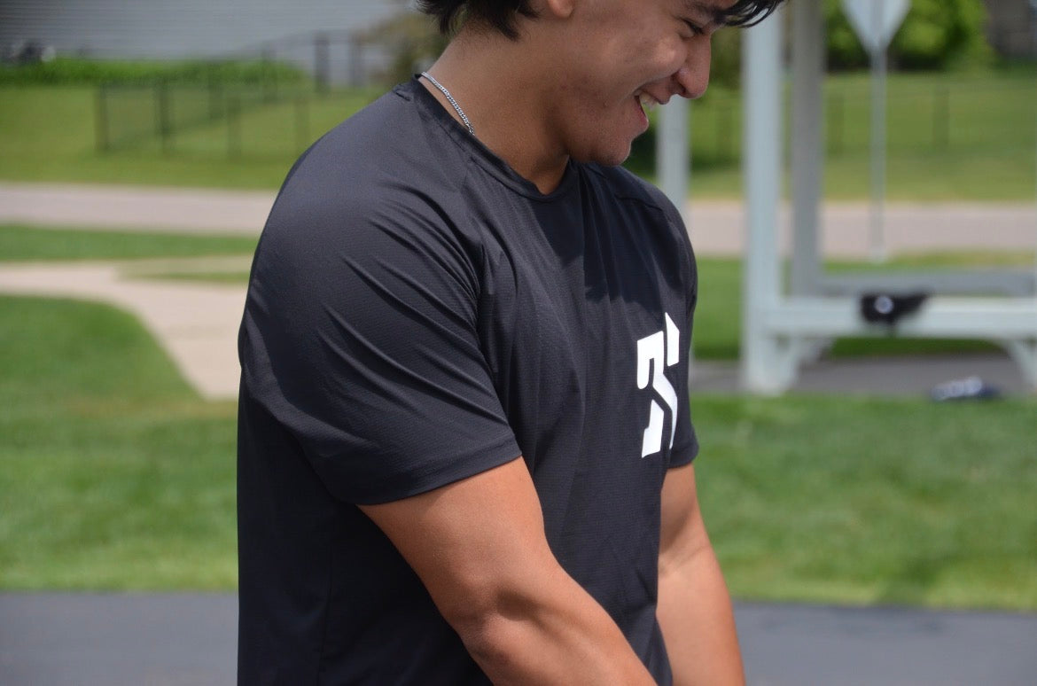 Kynetic short sleeve black athletic T-shirt